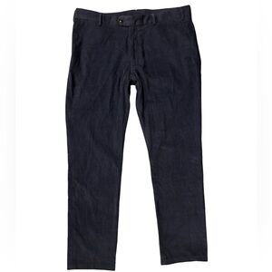 Peter Millar Men's Navy Blue Corduroy Pants “Colt” Tailored